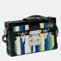 Pre Owned Louis Vuitton Black Sequins Petite Malle