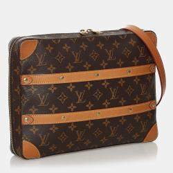 Pre Owned Louis Vuitton Brown Monogram Soft Trunk Messenger 