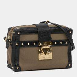 Pre Owned Louis Vuitton Black/Brown Petite Malle Soft MM