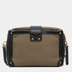 Pre Owned Louis Vuitton Black/Brown Petite Malle Soft MM