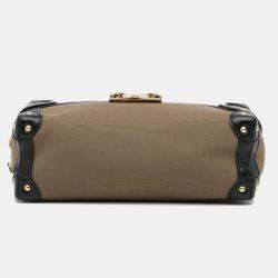 Pre Owned Louis Vuitton Black/Brown Petite Malle Soft MM