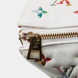 Pre Owned Louis Vuitton White Monogram Garden Coussin PM
