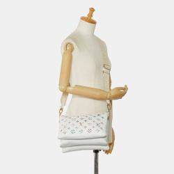 Pre Owned Louis Vuitton White Monogram Garden Coussin PM