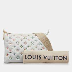Pre Owned Louis Vuitton White Monogram Garden Coussin PM