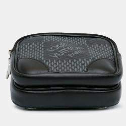 Pre Owned Louis Vuitton Black Damier Graphite 3D Amazone Sling Bag