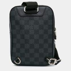 Pre Owned Louis Vuitton Black Damier Graphite 3D Amazone Sling Bag