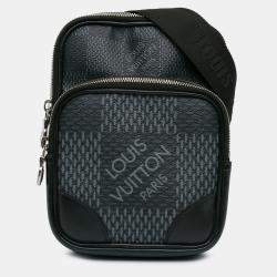Pre Owned Louis Vuitton Black Damier Graphite 3D Amazone Sling Bag