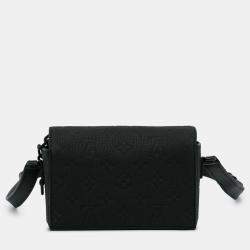 Pre Owned Louis Vuitton Black Monogram Taurillon Steamer Wearable Wallet