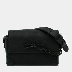 Pre Owned Louis Vuitton Black Monogram Taurillon Steamer Wearable Wallet