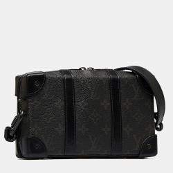 Pre Owned Louis Vuitton Black Monogram Eclipse Soft Trunk Wallet Crossbody