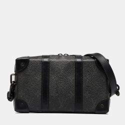Pre Owned Louis Vuitton Black Monogram Eclipse Soft Trunk Wallet Crossbody