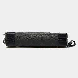 Pre Owned Louis Vuitton Black Monogram Eclipse Soft Trunk Wallet Crossbody