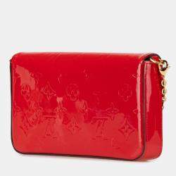 Pre Owned Louis Vuitton Red Monogram Vernis Pochette Felicie