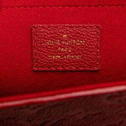 Pre Owned Louis Vuitton Red Monogram Empreinte Saint Sulpice BB