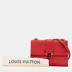 Pre Owned Louis Vuitton Red Monogram Empreinte Saint Sulpice BB
