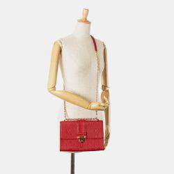 Pre Owned Louis Vuitton Red Monogram Empreinte Saint Sulpice BB