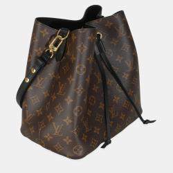 Pre Owned Louis Vuitton Black/Brown Monogram Canvas Neonoe MM