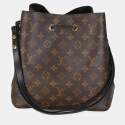 Pre Owned Louis Vuitton Black/Brown Monogram Canvas Neonoe MM