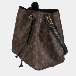 Pre Owned Louis Vuitton Black/Brown Monogram Canvas Neonoe MM