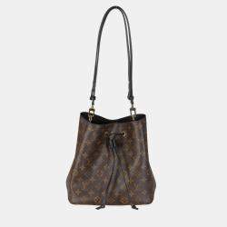 Pre Owned Louis Vuitton Black/Brown Monogram Canvas Neonoe MM