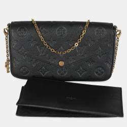 Pre Owned Louis Vuitton Black Monogram Empreinte Felicie Pochette