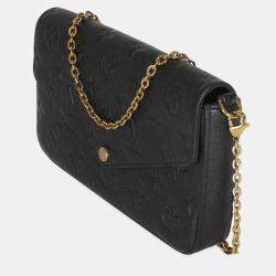 Pre Owned Louis Vuitton Black Monogram Empreinte Felicie Pochette