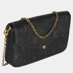 Pre Owned Louis Vuitton Black Monogram Empreinte Felicie Pochette