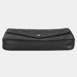 Pre Owned Louis Vuitton Black Monogram Empreinte Felicie Pochette