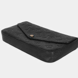 Pre Owned Louis Vuitton Black Monogram Empreinte Felicie Pochette