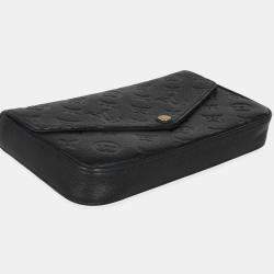 Pre Owned Louis Vuitton Black Monogram Empreinte Felicie Pochette