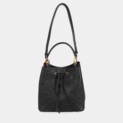 Pre Owned Louis Vuitton Black Monogram Empreinte Neonoe MM