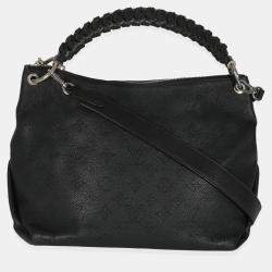 Pre Owned Louis Vuitton Black Monogram Mahina Beaubourg Hobo MM
