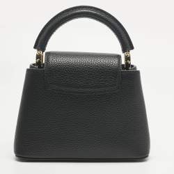 مملوكة مسبقًا Louis Vuitton Black Leather Mini Capucines Bag