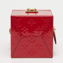 Pre Owned Louis Vuitton Cerise Monogram Vernis Bleecker Box Bag