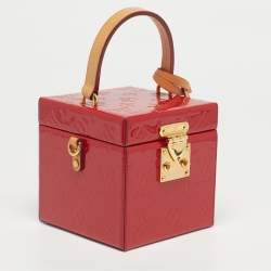 Pre Owned Louis Vuitton Cerise Monogram Vernis Bleecker Box Bag