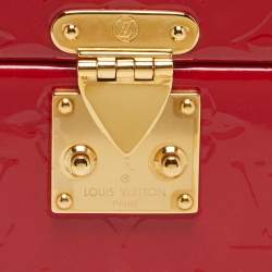 Pre Owned Louis Vuitton Cerise Monogram Vernis Bleecker Box Bag