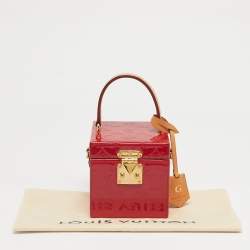 Pre Owned Louis Vuitton Cerise Monogram Vernis Bleecker Box Bag