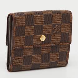 Pre Owned Louis Vuitton Damier Ebene Canvas Elise Wallet