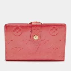 Pre Owned Louis Vuitton Framboise Monogram Vernis French Purse Wallet 