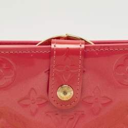 Pre Owned Louis Vuitton Framboise Monogram Vernis French Purse Wallet 
