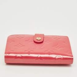 Pre Owned Louis Vuitton Framboise Monogram Vernis French Purse Wallet 