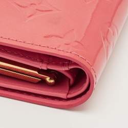 Pre Owned Louis Vuitton Framboise Monogram Vernis French Purse Wallet 