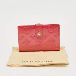 Pre Owned Louis Vuitton Framboise Monogram Vernis French Purse Wallet 