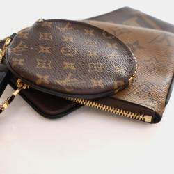 Pre Owned Loui s Vuitton Reverse Giant Monogram Trio Pouch