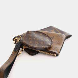 Pre Owned Loui s Vuitton Reverse Giant Monogram Trio Pouch