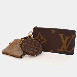 Pre Owned Loui s Vuitton Reverse Giant Monogram Trio Pouch