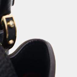 Pre Owned Louis Vuitton Black Calfskin Capucines PM