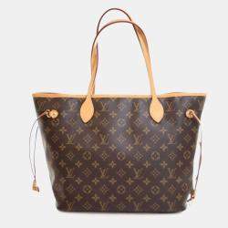 Pre Owned Louis Vuitton Brown Monogram V Neverfull MM