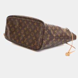 Pre Owned Louis Vuitton Brown Monogram V Neverfull MM