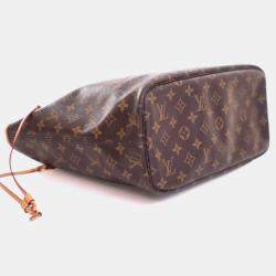 Pre Owned Louis Vuitton Brown Monogram V Neverfull MM